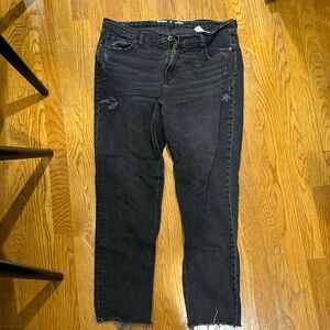 distressed black jeans SIZE TALL